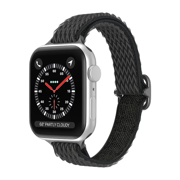 Dây đồng hồ nylon eo nhỏ sóng cho Apple Watch Series, 7 45mm / 6&SE&5&4 44mm / 3&2&1 42mm, 7 41mm / 6&SE&5&4 40mm / 3&2&1 38mm
