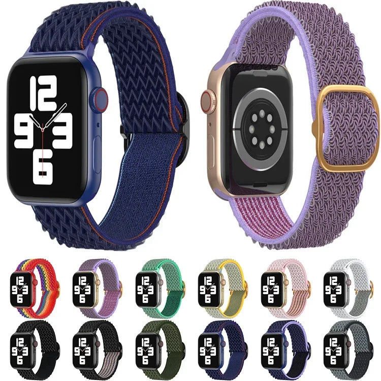 Dây đồng hồ nylon sóng cho Apple Watch Series, 7 45mm / 6&SE&5&4 44mm / 3&2&1 42mm, 7 41mm / 6&SE&5&4 40mm / 3&2&1 38mm