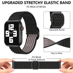 Dây đồng hồ nylon sóng cho Apple Watch Series, 7 45mm / 6&SE&5&4 44mm / 3&2&1 42mm, 7 41mm / 6&SE&5&4 40mm / 3&2&1 38mm