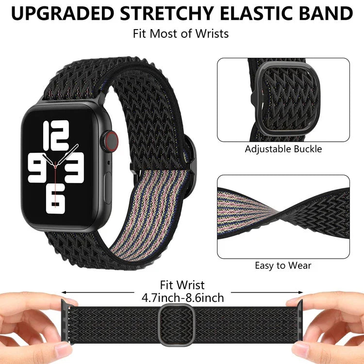 Dây đồng hồ nylon sóng cho Apple Watch Series, 7 45mm / 6&SE&5&4 44mm / 3&2&1 42mm, 7 41mm / 6&SE&5&4 40mm / 3&2&1 38mm