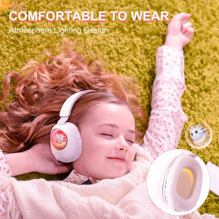 Tai nghe Bluetooth không dây B4 RGB Stereo hoạt hình, hình mèo, sóc