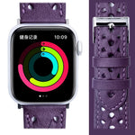 Dây đồng hồ dệt da thật cho Apple Watch Series, 7 45mm / 6&SE&5&4 44mm / 3&2&1 42mm, 7 41mm / 6&SE&5&4 40mm / 3&2&1 38mm