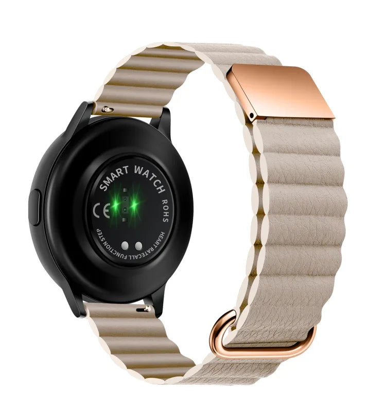 Dây đồng hồ da khóa nam châm, 20mm cho Samsung Galaxy Watch3 41mm, 20mm cho Samsung Galaxy Watch3 45mm, 22mm cho Samsung Galaxy Watch3 41mm, 22mm cho Samsung Galaxy Watch3 45mm