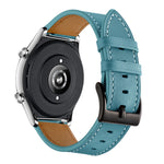 22mm Cowhide Leather Sewing Thread Watch Band, For Honor Watch GS 3