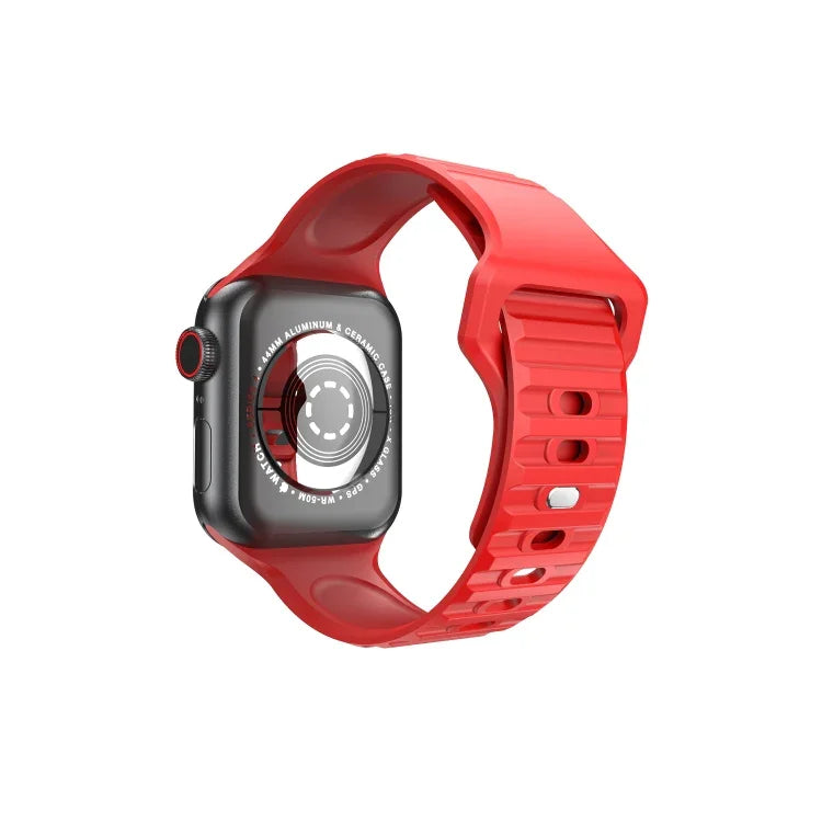 Dây đồng hồ silicone sóng cho Apple Watch Series, 7 45mm / 6&SE&5&4 44mm / 3&2&1 42mm, 7 41mm / 6&SE&5&4 40mm / 3&2&1 38mm