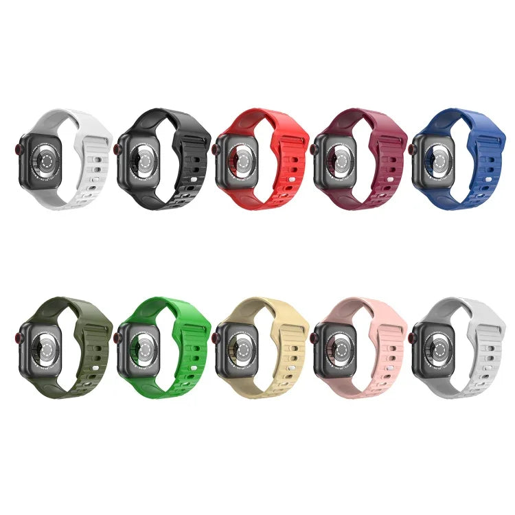 Dây đồng hồ silicone sóng cho Apple Watch Series, 7 45mm / 6&SE&5&4 44mm / 3&2&1 42mm, 7 41mm / 6&SE&5&4 40mm / 3&2&1 38mm