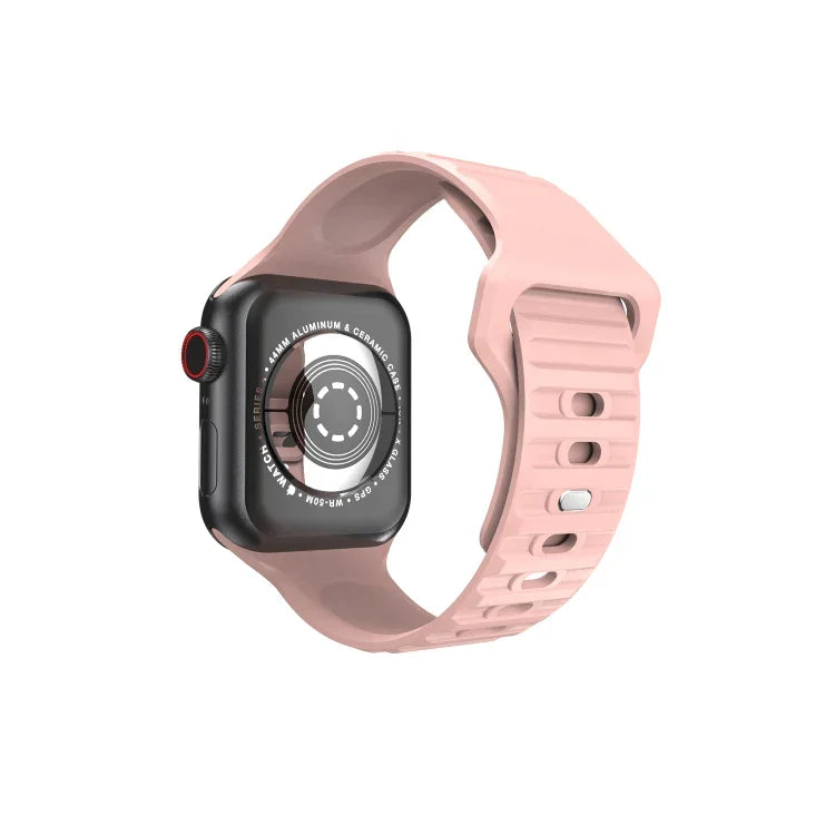 Dây đồng hồ silicone sóng cho Apple Watch Series, 7 45mm / 6&SE&5&4 44mm / 3&2&1 42mm, 7 41mm / 6&SE&5&4 40mm / 3&2&1 38mm