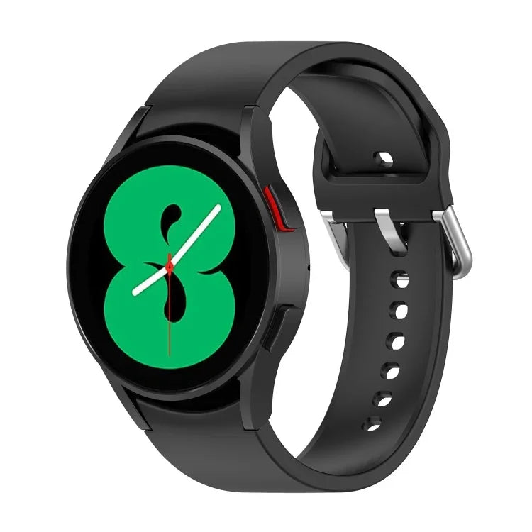 Dây đồng hồ khóa tròn bạc silicone chính hãng, Dành cho Samsung Galaxy Watch 5 44mm