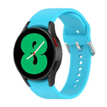 Dây đồng hồ khóa tròn bạc silicone chính hãng, Dành cho Samsung Galaxy Watch 5 44mm
