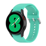 Dây đồng hồ khóa tròn bạc silicone chính hãng, Dành cho Samsung Galaxy Watch 5 44mm