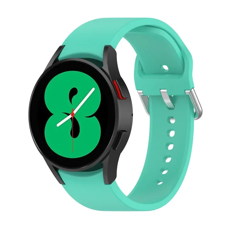 Dây đồng hồ khóa tròn bạc silicone chính hãng, Dành cho Samsung Galaxy Watch 5 44mm