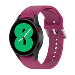 Dây đồng hồ khóa tròn bạc silicone chính hãng, Dành cho Samsung Galaxy Watch 5 44mm