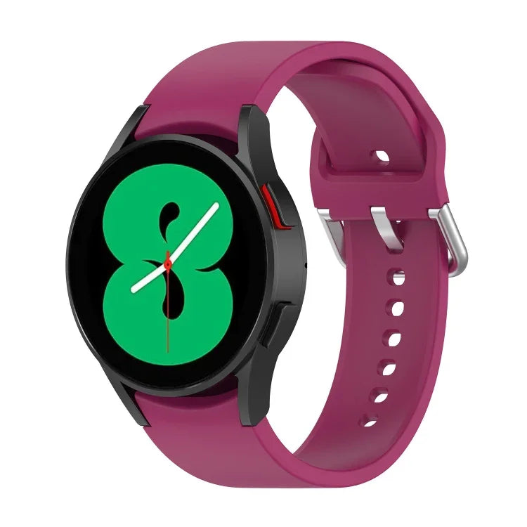 Dây đồng hồ khóa tròn bạc silicone chính hãng, Dành cho Samsung Galaxy Watch 5 44mm