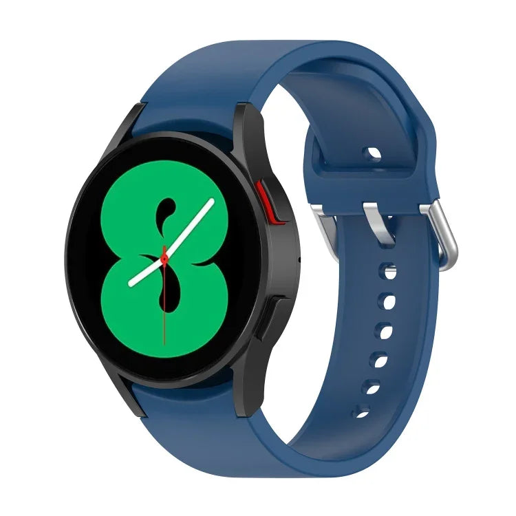 Dây đồng hồ khóa tròn bạc silicone chính hãng, Dành cho Samsung Galaxy Watch 5 44mm