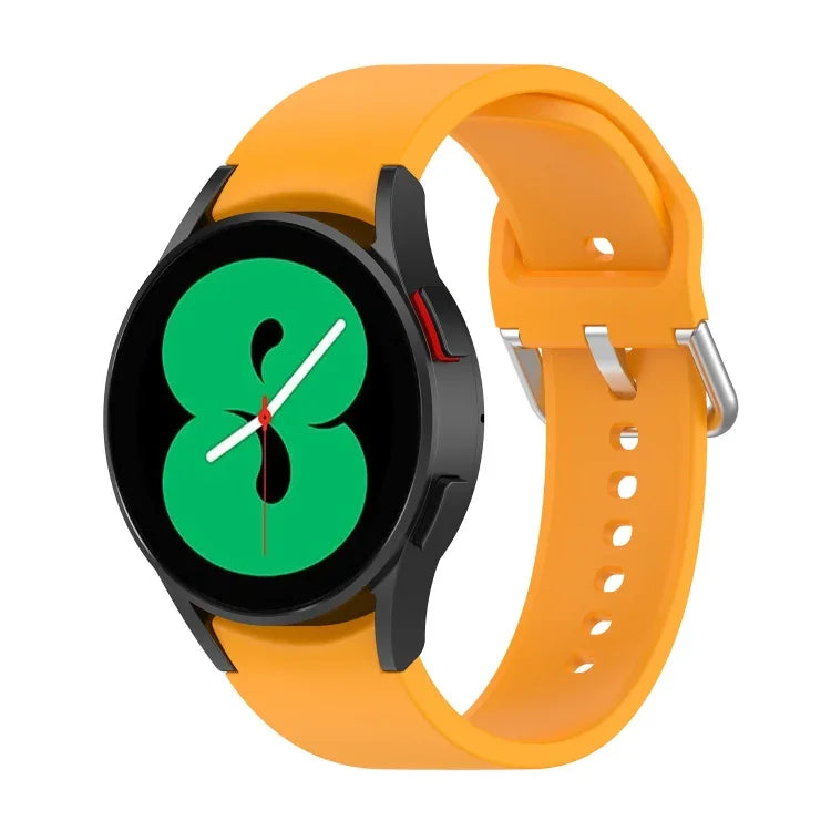 Dây đồng hồ khóa tròn bạc silicone chính hãng, Dành cho Samsung Galaxy Watch 5 44mm