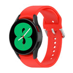 Dây đồng hồ khóa tròn bạc silicone chính hãng, Dành cho Samsung Galaxy Watch 5 44mm