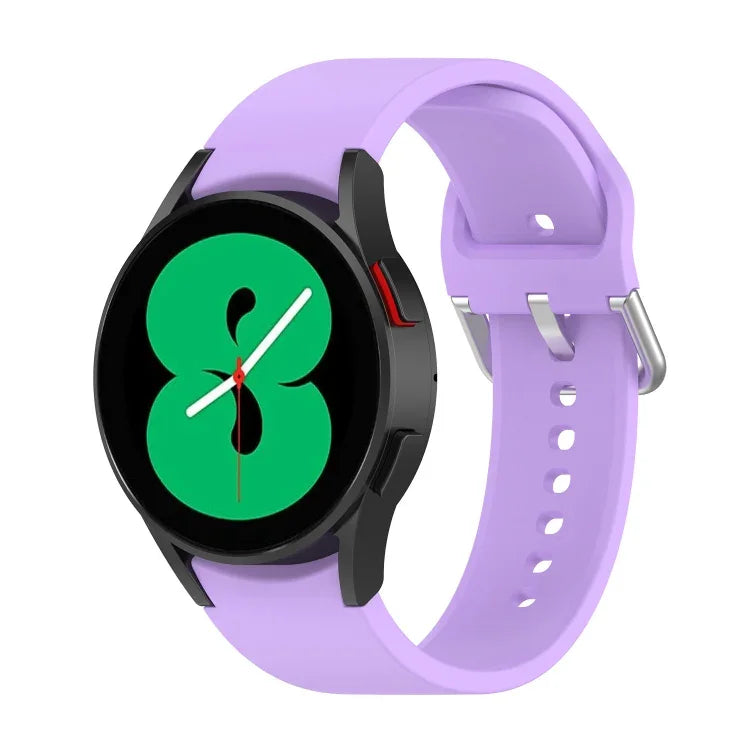 Dây đồng hồ khóa tròn bạc silicone chính hãng, Dành cho Samsung Galaxy Watch 5 44mm