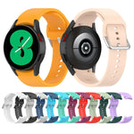 Dây đồng hồ khóa tròn bạc silicone chính hãng, Dành cho Samsung Galaxy Watch 5 44mm