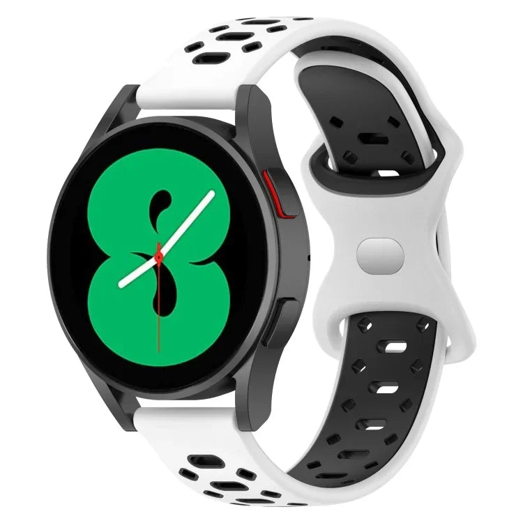 20mm Two-color Diamond Silicone Watch Band, For Samsung Galaxy Watch 5 40mm, For Samsung Galaxy Watch 5 44mm, For Samsung Galaxy Watch 5 Pro 45mm