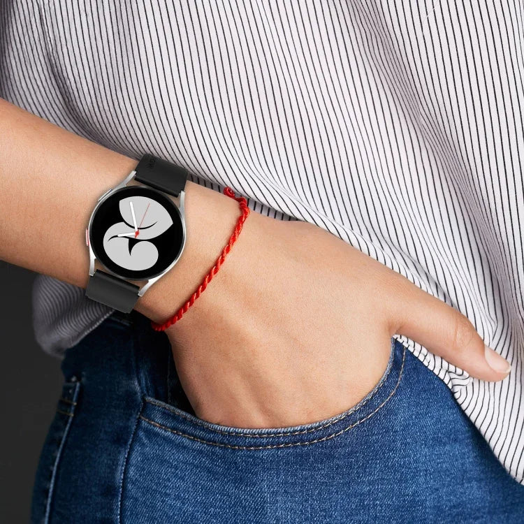 Dây đồng hồ silicone khóa đen 20mm, Dành cho Samsung Galaxy Watch 5 40mm, Dành cho Samsung Galaxy Watch 5 44mm, Dành cho Samsung Galaxy Watch 5 Pro 45mm