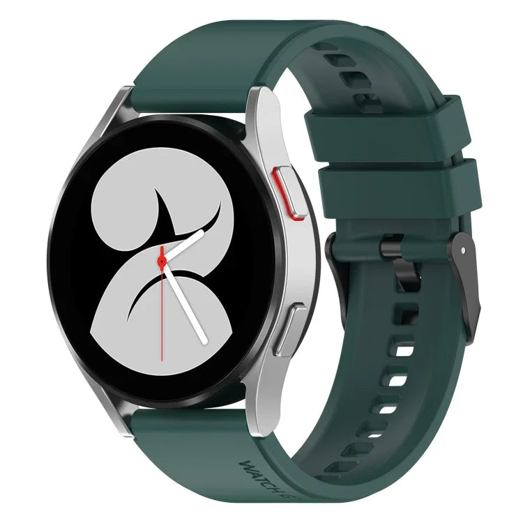 Dây đồng hồ silicone khóa đen 20mm, Dành cho Samsung Galaxy Watch 5 40mm, Dành cho Samsung Galaxy Watch 5 44mm, Dành cho Samsung Galaxy Watch 5 Pro 45mm