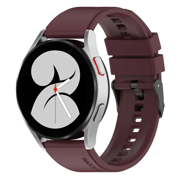 Dây đồng hồ silicone khóa đen 20mm, Dành cho Samsung Galaxy Watch 5 40mm, Dành cho Samsung Galaxy Watch 5 44mm, Dành cho Samsung Galaxy Watch 5 Pro 45mm