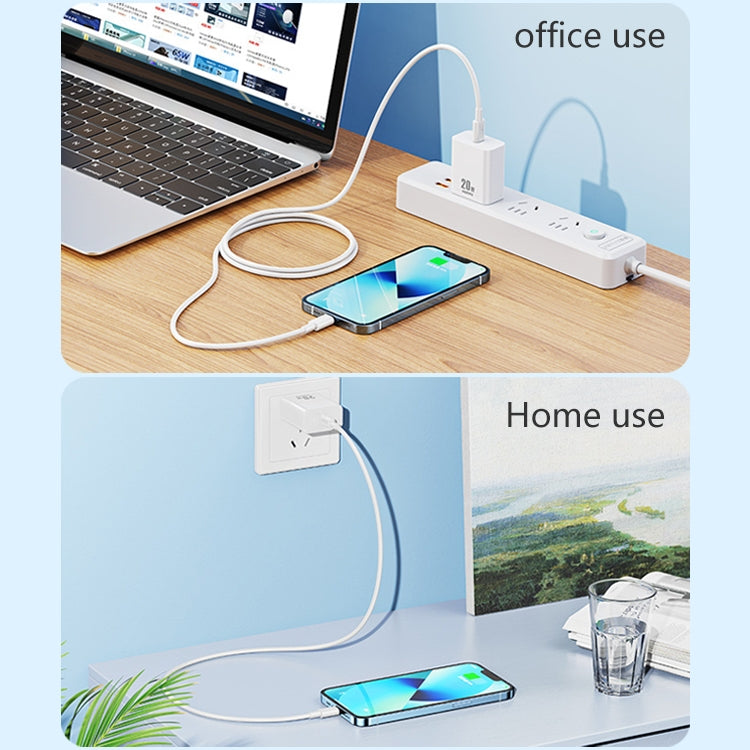 REMAX RP-U5 Extreme 2 Series 20W PD Charger + 1m USB-C / Type-C to 8 Pin Fast Charge Data Cable Set, CN Plug, EU Plug, US Plug