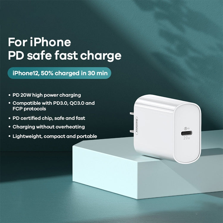 REMAX RP-U70 Jane Series Sạc nhanh 20W USB-C / Type-C PD, phích cắm CN, phích cắm UK, phích cắm US