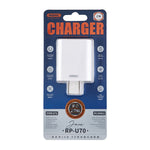 REMAX RP-U70 Jane Series Sạc nhanh 20W USB-C / Type-C PD, phích cắm CN, phích cắm UK, phích cắm US