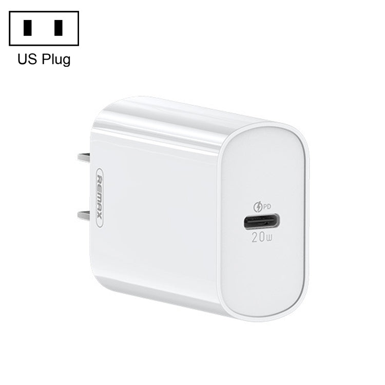 REMAX RP-U70 Jane Series Sạc nhanh 20W USB-C / Type-C PD, phích cắm CN, phích cắm UK, phích cắm US