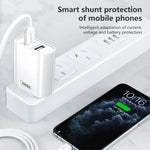 Bộ sạc nhanh cổng đôi USB 2.1A REMAX RP-U35 Jane Series, 8 Pin, Micro USB, USB-C/Type-C