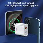 Bộ sạc nhanh REMAX RP-U68 20W USB+USB-C/Type-C giao diện kép, phích cắm Trung Quốc, phích cắm EU, phích cắm Anh, phích cắm Mỹ