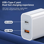 Bộ sạc nhanh REMAX RP-U68 20W USB+USB-C/Type-C giao diện kép, phích cắm Trung Quốc, phích cắm EU, phích cắm Anh, phích cắm Mỹ