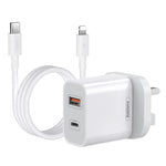 Bộ sạc nhanh REMAX RP-U68 20W USB+USB-C/Type-C giao diện kép, phích cắm Trung Quốc, phích cắm EU, phích cắm Anh, phích cắm Mỹ