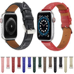 Dây đeo đồng hồ bằng da thật cho Apple Watch Series, 7 45mm / 6&SE&5&4 44mm / 3&2&1 42mm, 7 41mm / 6&SE&5&4 40mm / 3&2&1 38mm