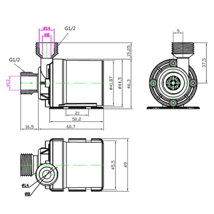 Brushless Motor Submersible Pump, DC12V 5.5M Lift, DC24V 5.5M Lift