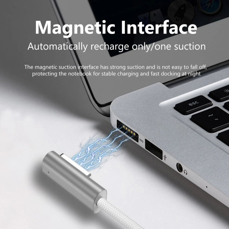 Cáp sạc 100W 5 chân MagSafe 1 (hình chữ L) sang USB-C / Type-C PD, chiều dài cáp: 1.8m, MagSafe 1 (hình chữ L)