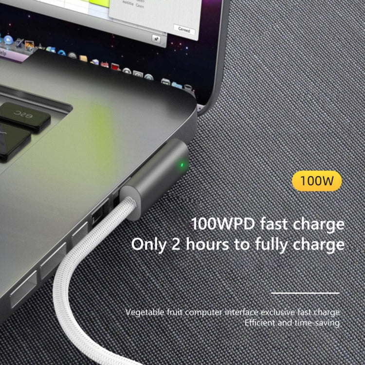 Cáp sạc 100W 5 chân MagSafe 2 (hình chữ T) sang USB-C / Type-C PD, chiều dài cáp: 1.8m, MagSafe 2 (hình chữ T)