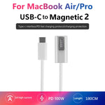 Cáp sạc 100W 5 chân MagSafe 2 (hình chữ T) sang USB-C / Type-C PD, chiều dài cáp: 1.8m, MagSafe 2 (hình chữ T)