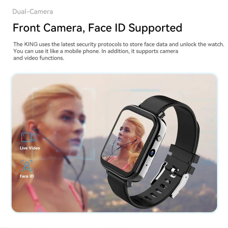 Đồng hồ thông minh 4G LTE màn hình 1.75 inch, hệ điều hành Android 9.1, 2GB+16GB, 4GB+128GB