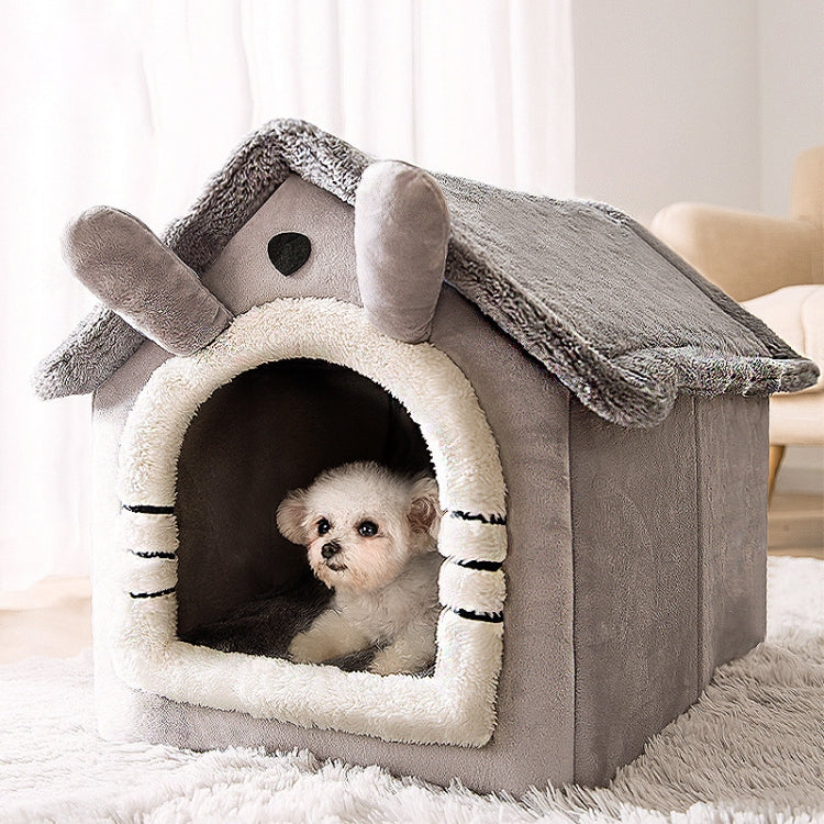 Giường thú cưng loại nhà có thể tháo rời và giặt được cho chó mèo, phụ kiện thú cưng, M