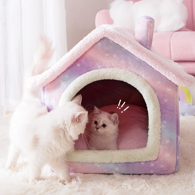 Giường thú cưng loại nhà có thể tháo rời và giặt được cho chó mèo, phụ kiện thú cưng, M