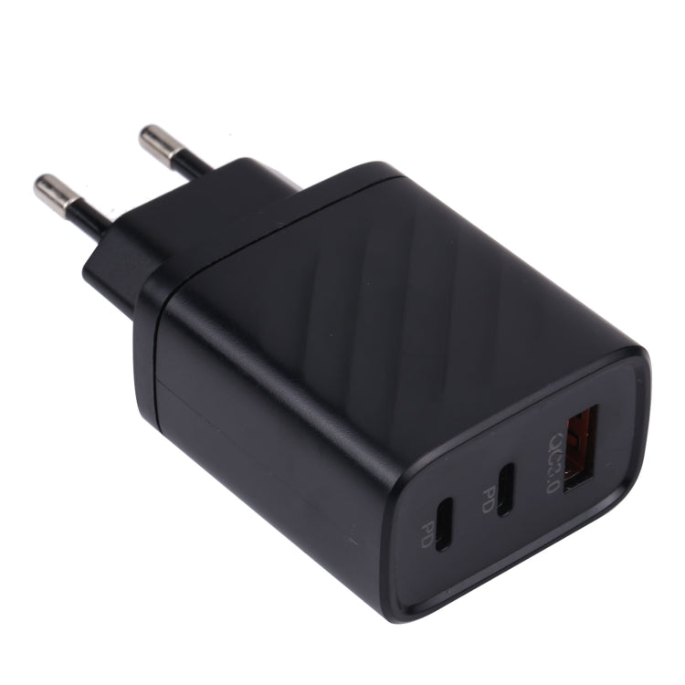 Sạc du lịch tường 3 trong 1 AR-892 QC3.0 PD20W USB + USB-C / Type-C, phích cắm EU, phích cắm UK