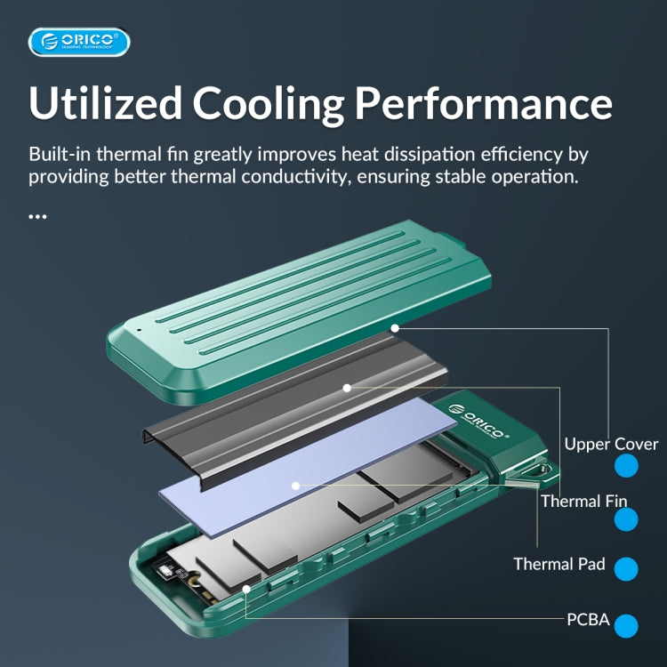 Vỏ ổ cứng M.2 SATA ORICO USB3.1 Gen1 Type-C 6Gbps