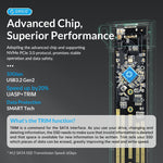 Vỏ ổ cứng M.2 SATA ORICO USB3.1 Gen1 Type-C 6Gbps