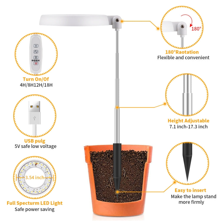 Đèn chiếu sáng bổ sung cho cây mọng nước 10W 48 đèn LED, vòng thiên thần, ong, ống tròn