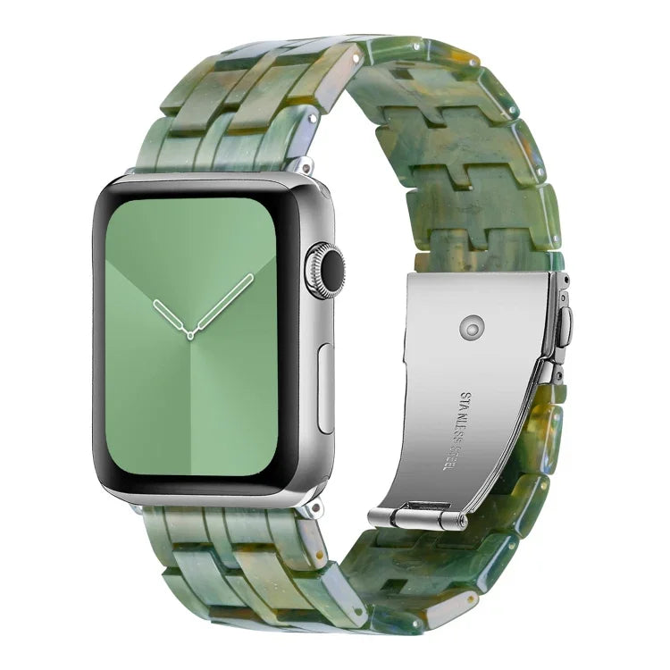 Dây đồng hồ nhựa resin 5 hạt cho Apple Watch Series, 7 45mm / 6&SE&5&4 44mm / 3&2&1 42mm, 7 41mm / 6&SE&5&4 40mm / 3&2&1 38mm