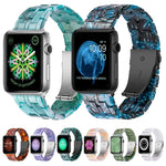 Dây đồng hồ nhựa resin 5 hạt cho Apple Watch Series, 7 45mm / 6&SE&5&4 44mm / 3&2&1 42mm, 7 41mm / 6&SE&5&4 40mm / 3&2&1 38mm