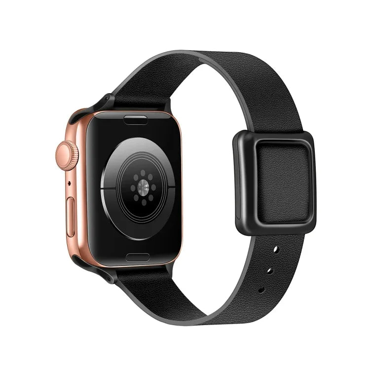 Dây đồng hồ khóa vuông nam châm màu đen cho Apple Watch Series, 7 45mm / 6&SE&5&4 44mm / 3&2&1 42mm, 7 41mm / 6&SE&5&4 40mm / 3&2&1 38mm