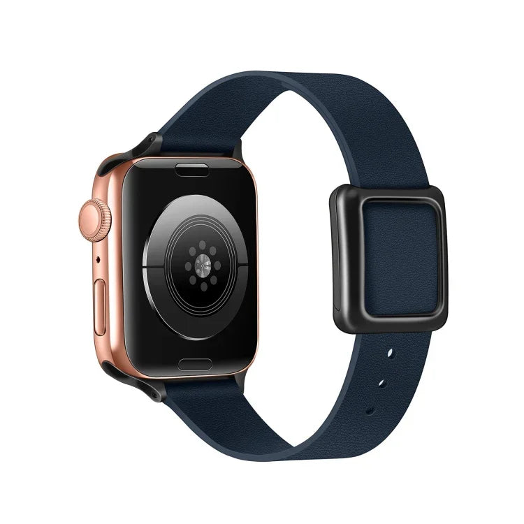 Dây đồng hồ khóa vuông nam châm màu đen cho Apple Watch Series, 7 45mm / 6&SE&5&4 44mm / 3&2&1 42mm, 7 41mm / 6&SE&5&4 40mm / 3&2&1 38mm